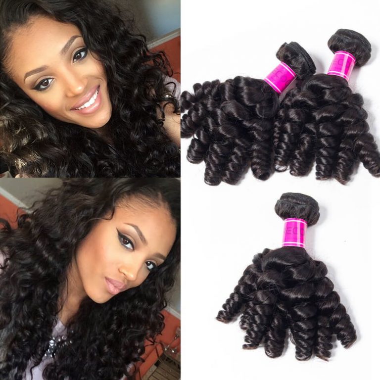 Indian Funmi Hair Bouncy Curls Bundles Sale Recool Hair