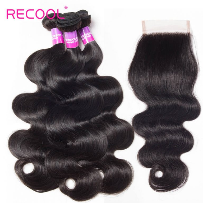 Bundles Body Wave Blonde Lace Closure Recool Hair