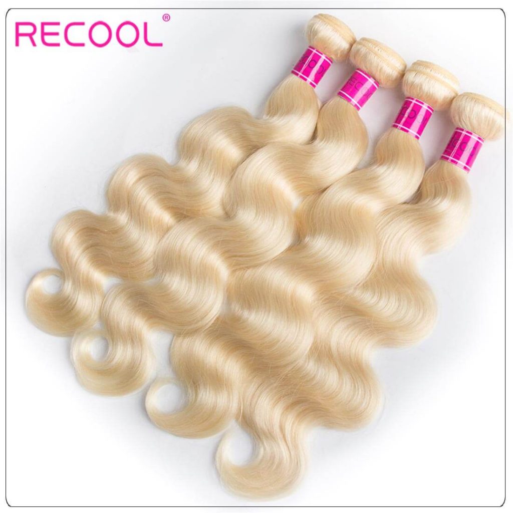 Bundles Body Wave Blonde Lace Closure Recool Hair