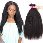 Brazilian Human Hair Kinky Straight Hair Weave 4 Bundles
