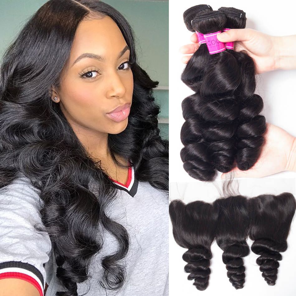 Peruvian hair Wig Loose Wave 11inch T-part Natural Black - LolaSilk