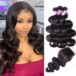 Indian 3 bundles with closure