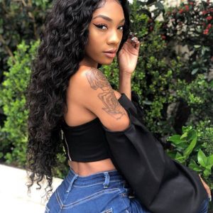 loose deep wave hair bundles with lace closure