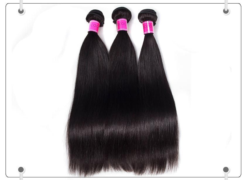 Recool Hair Weave Bundles Grade 8A Mink Hair Brazilian Straight Hair