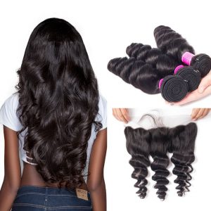 Malaysian Spring Loose Wave 3 Bundles With Frontal