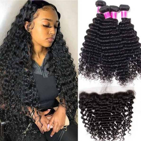 Malaysian deep curly 4 bundles with frontal