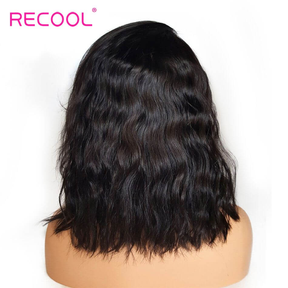 Recool Hair Short Bob Body Wave Wigs Density 180% 8A Virgin Human Hair Lace Frontal Wigs