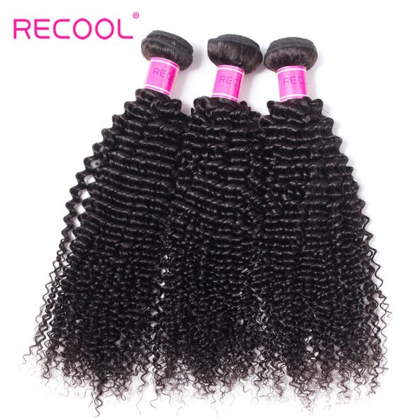 Kinky Curly Hair Weave 3 Bundles Recool Hair 8A Top Quality Virgin Brazilian Hair Bundles For Sale