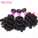 Peruvian Bouncy Curly 4 Bundles Natural Black Unprocessed