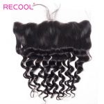 10A Loose Deep Human Hair Extensions 13×4 Frontal