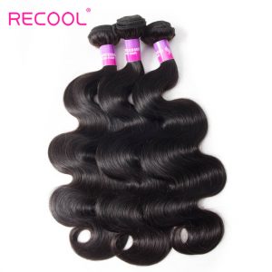 Recool Indian Hair Weave Bundles Body Wave 3 Bundles Virgin Human Hair 8A High Quality
