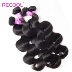 Recool Hair Indian Virgin Hair Body Wave 4 Bundles 8A High Quality Raw Indian Hair Weave Bundles