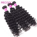 Hair Deep Wave Bundles 8A Grade Recool Hair 3 Bundles Deep Curly Human Hair Weave