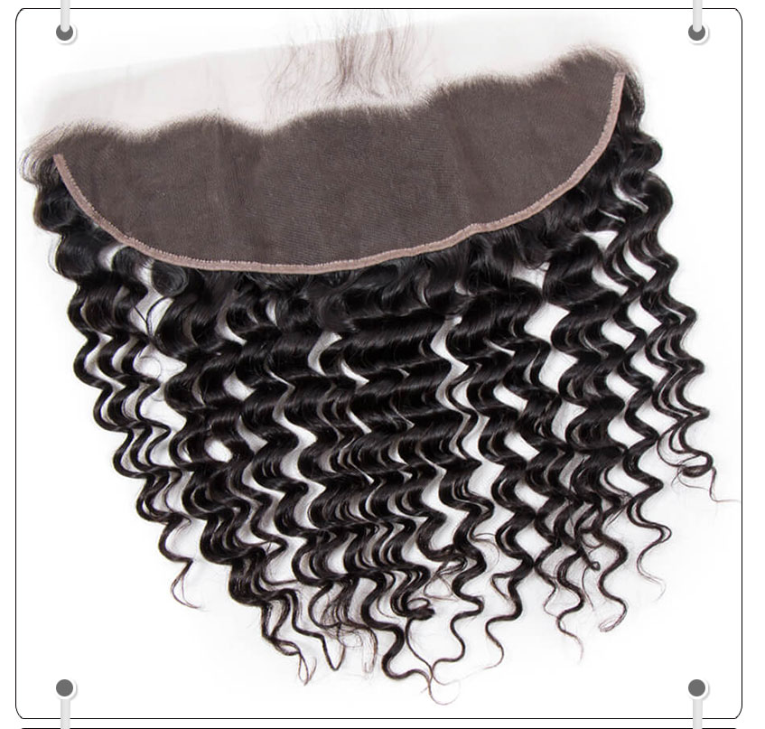 Hot Selling Brazilian Deep Wave 13*4 Lace Frontal Closure