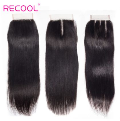 Brazilian Straight Hair 3 Bundles With Closure | Recool Hair