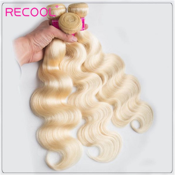 Blonde Hair Bundles 613 Virgin Hair Body Wave, 100% Virgin Blonde Human Hair Weave Body Wave Bundles 1