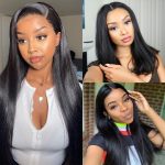 straight human hair wig