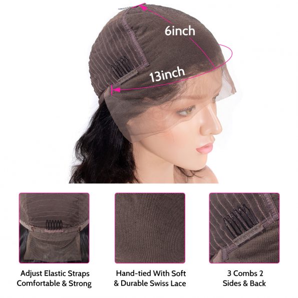 13x6 wig cap details