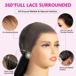 360 straight lace frontal wig