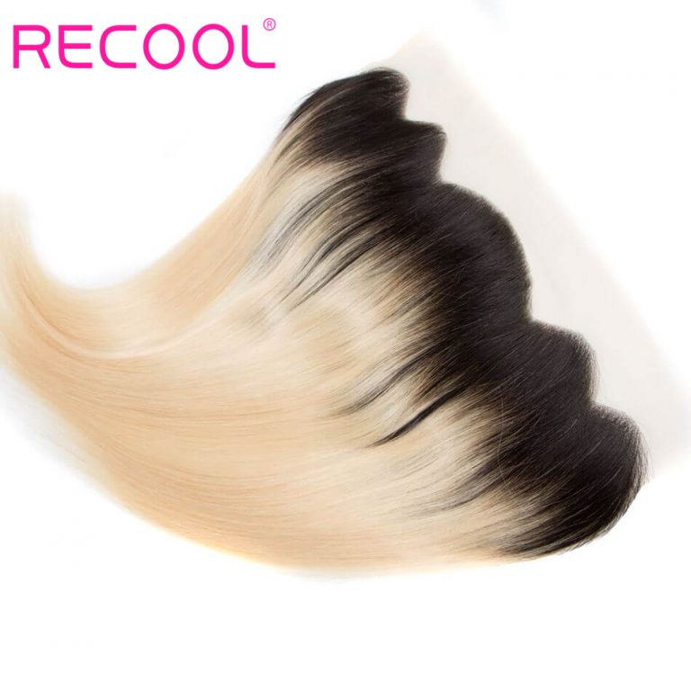 Brazilian 1b/613 Straight hair 13x4 Lace Frontal Closure | Recool Hair