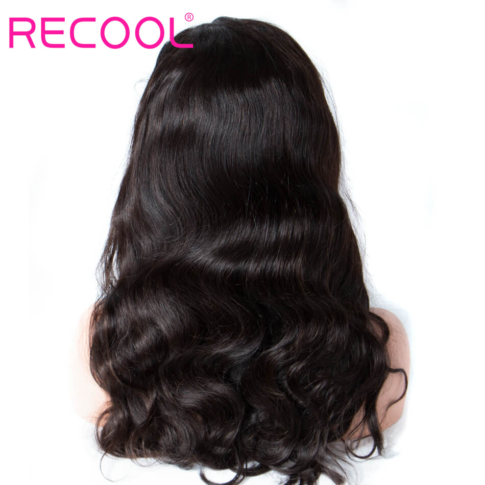 Recool 360 Lace Frontal Wigs Pre Plucked With Baby Hair Full Brazilian Body Wave Human Hair Lace Front long Wigs For Black Women