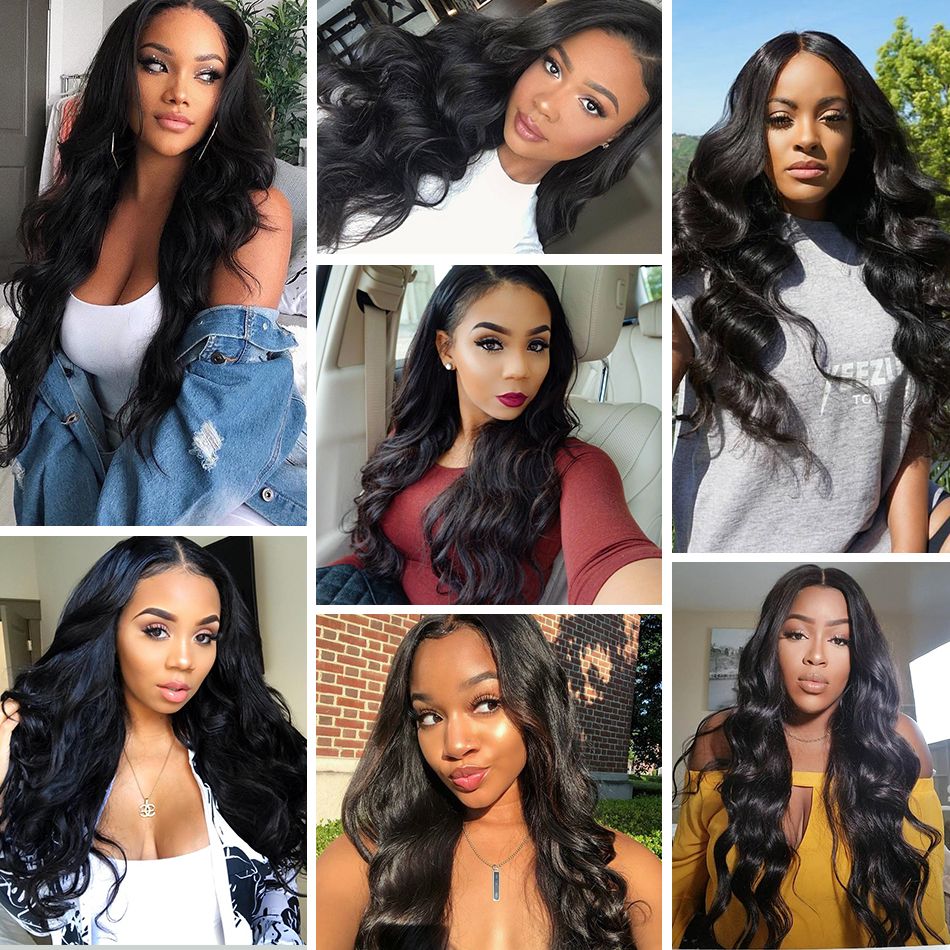 Recool Hair Body Wave Hair 13x4 Lace Front Wig Pre Plucked With Baby ...