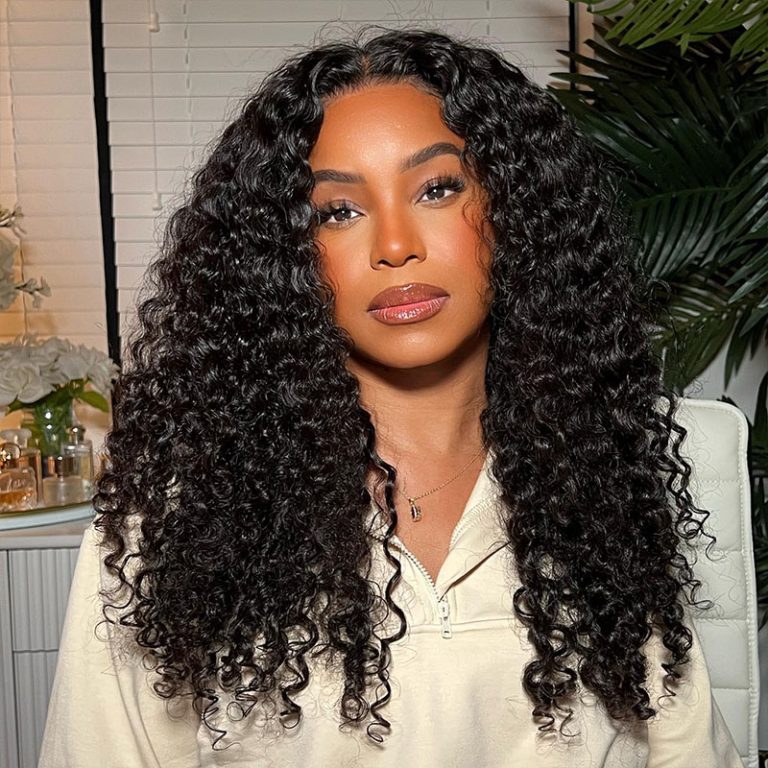 Bouncy Water Curly 5x5 13x4 Hd Lace Wig 