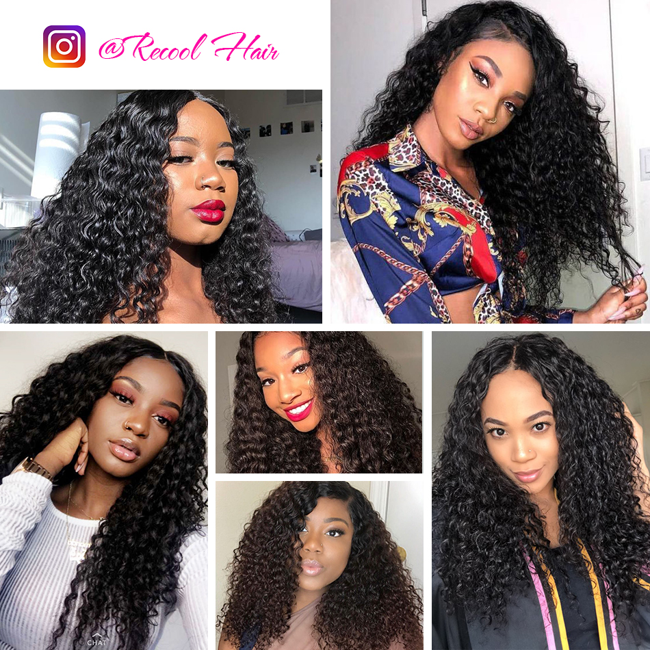 deep wave human hair lace front model show