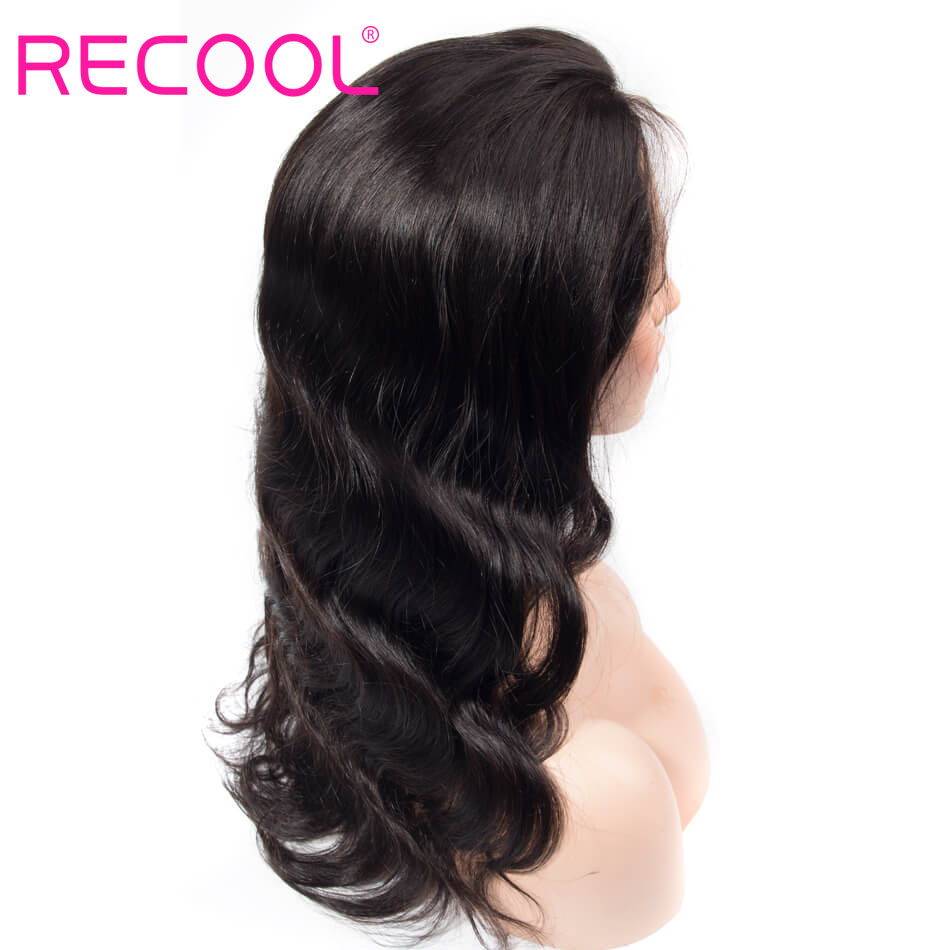 Recool 360 Lace Frontal Wigs Pre Plucked With Baby Hair Full Brazilian Body Wave Human Hair Lace Front long Wigs For Black Women