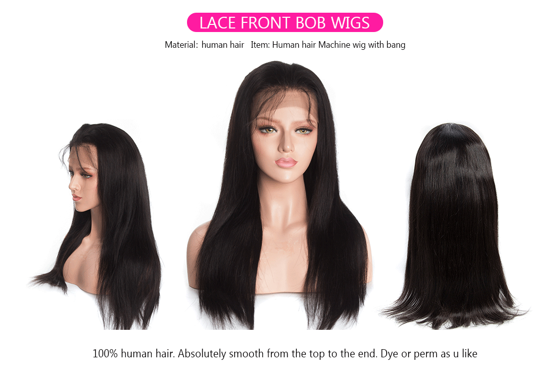 straight hair lace front wig