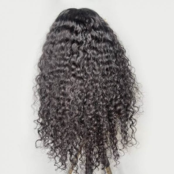 water wave human hair lace front wig (2)