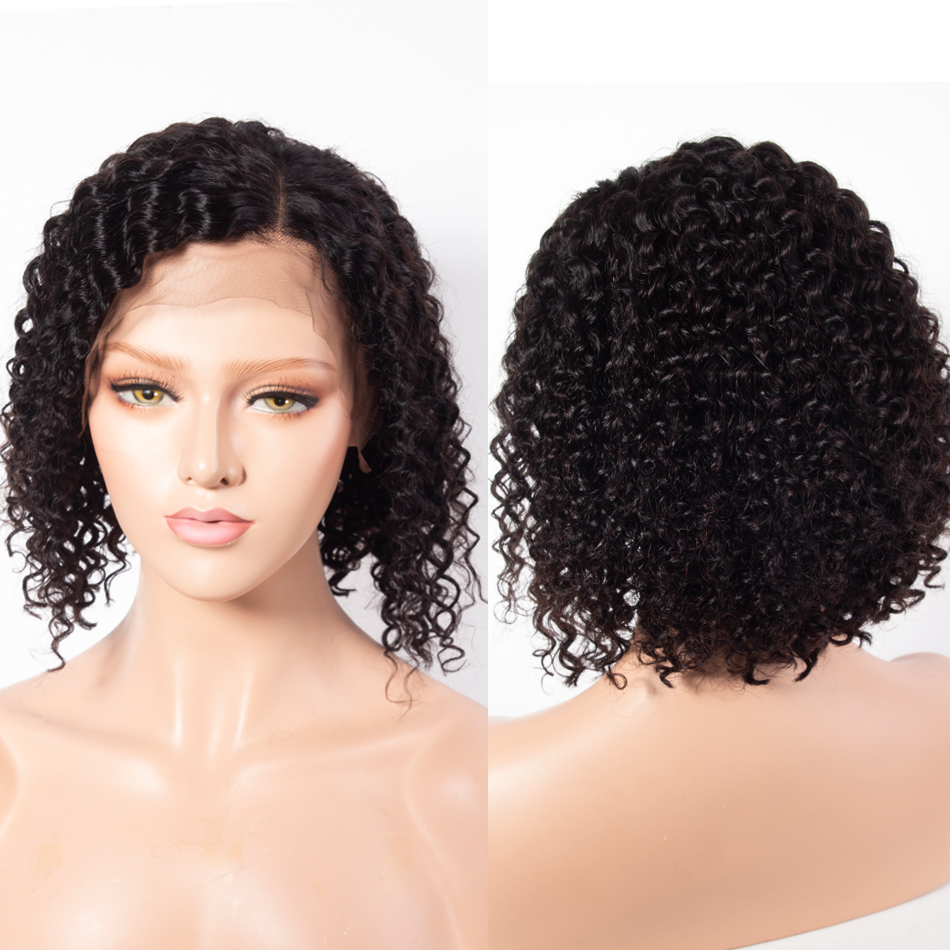 curly wave bob lace front wig