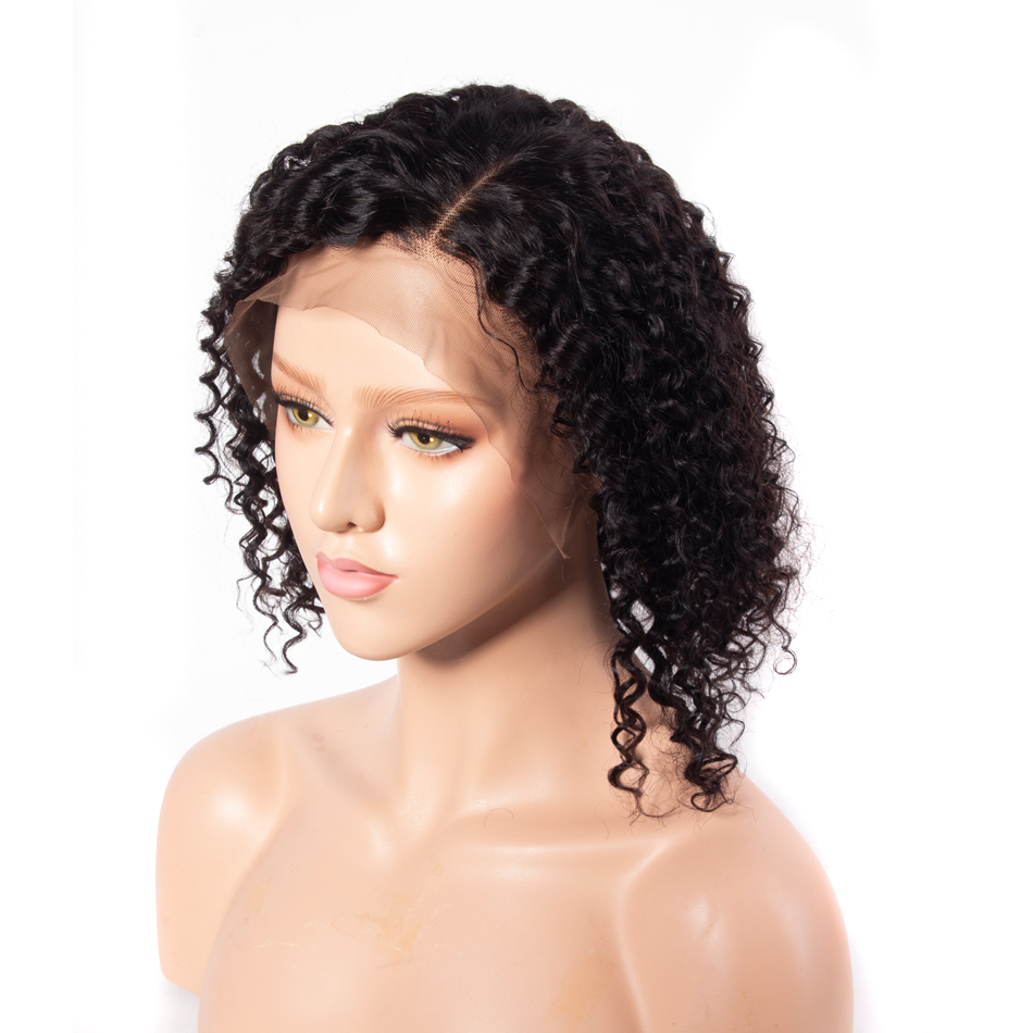 curly wave bob lace front wig