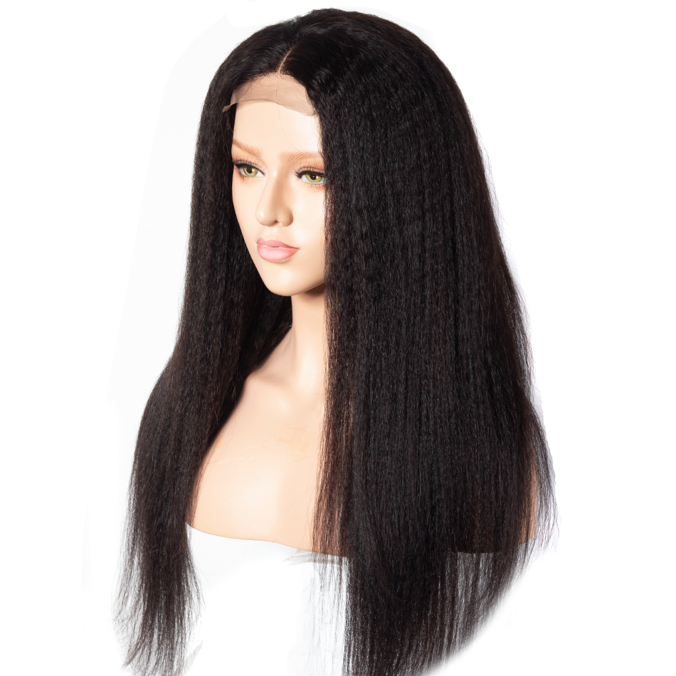 Recool 13x4 Lace Front Wig With Baby Hair Glueless Kinky Straight Wig Remy Hair Lace Front Human Hair Wigs Pre Plucked