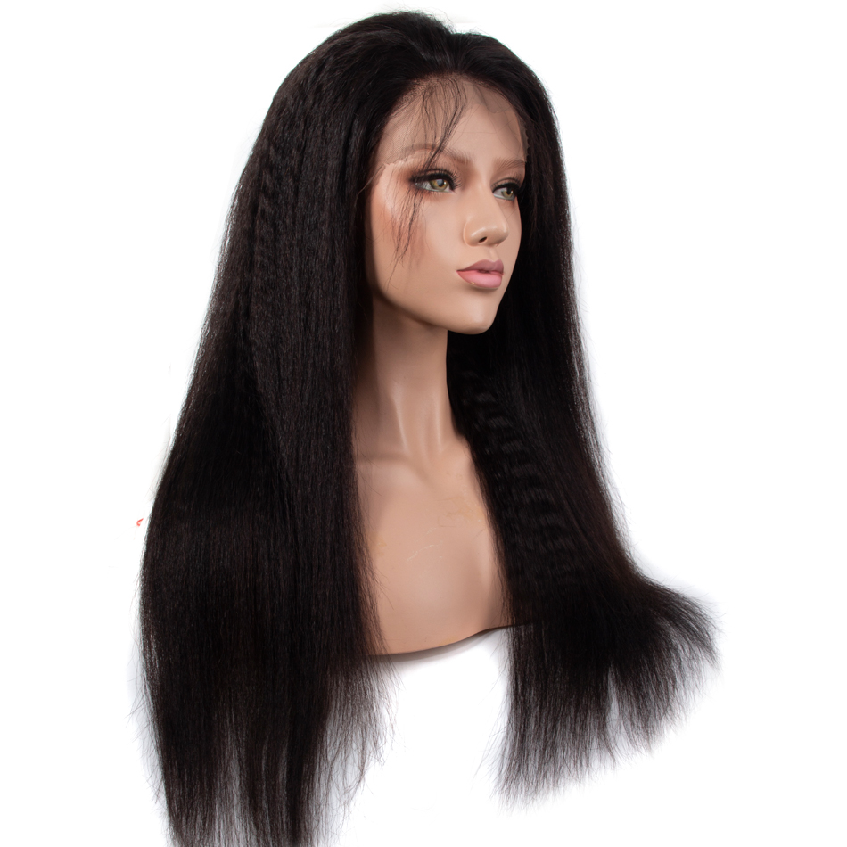 Recool 13x4 Lace Front Wig With Baby Hair Glueless Kinky Straight Wig Remy Hair Lace Front Human Hair Wigs Pre Plucked