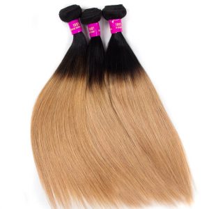 Brazilian Ombre Hair 1B27 Ombre Blonde Straight Human Hair