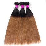 Brazilian Ombre 1B 30 Straight Hair Bundles With Lace Closure
