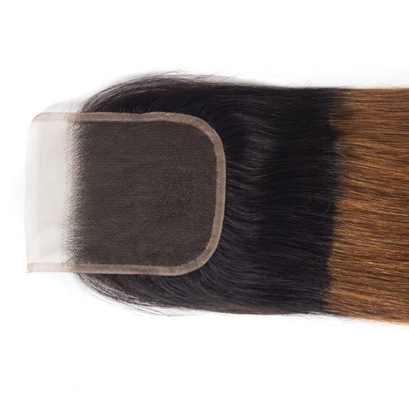 Ombre 1B 30 Straight Hair Lace Closure