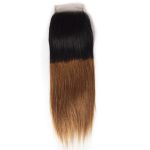 Brazilian Ombre 1B 30 Straight Hair Bundles With Lace Closure
