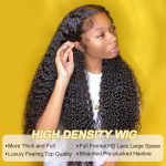 high density curly human hair wig