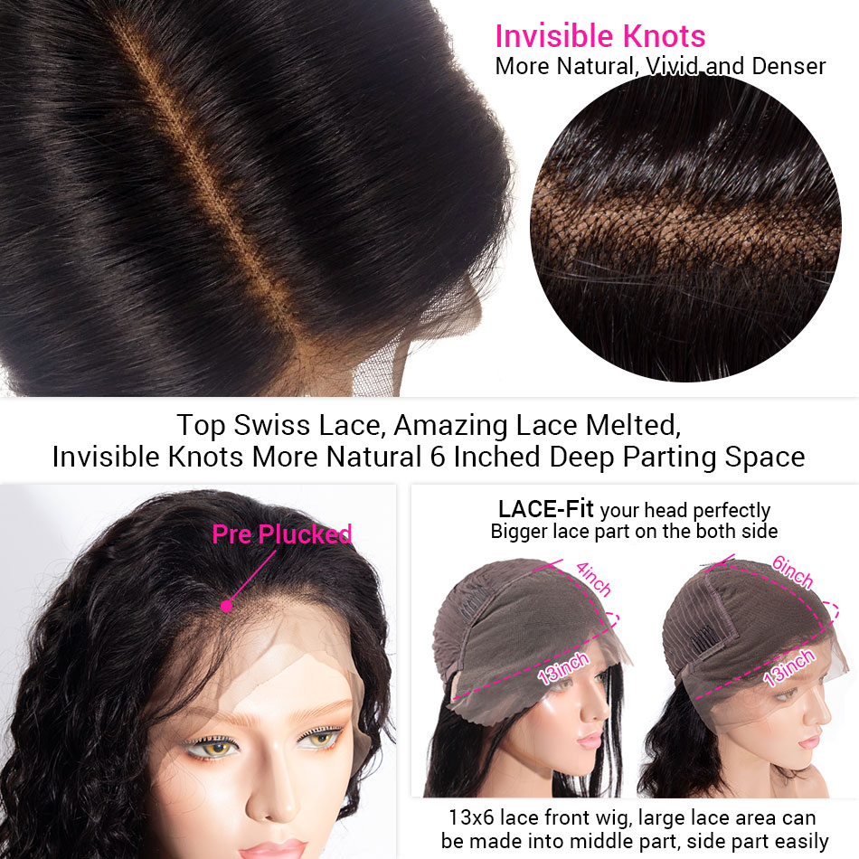 13x6 water wave lace front wig