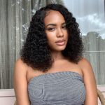 curly wig side part