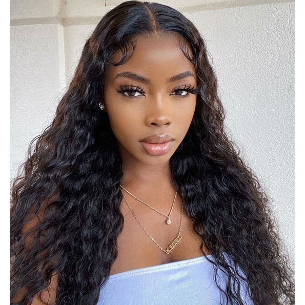 5×5 HD lace water wave wig 4