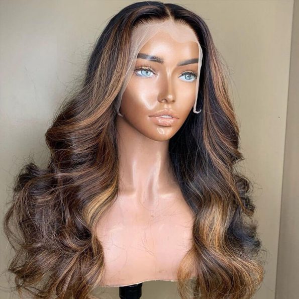 Highlight colored lace wig 2