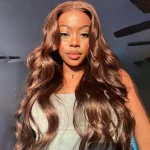 brown color lace wig