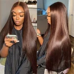 brown color lace wig