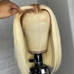 brown roots blonde bob wig ombre color