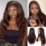 brown color lace frontal wig
