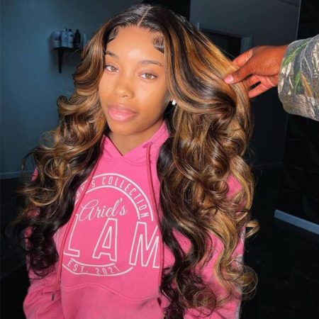 Highlight Body Wave Wig 13x4 Lace Front Wig | Recool Hair