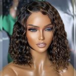 highlight water wave bob wig